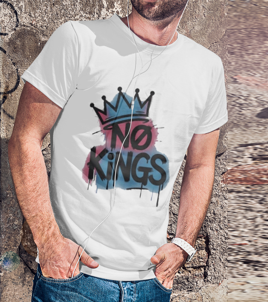 No Kings Day Graffiti Crown Street T-Shirt