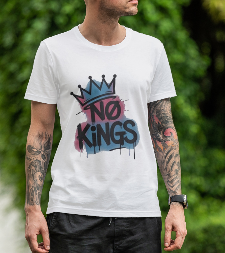 No Kings Day Graffiti Crown Street T-Shirt
