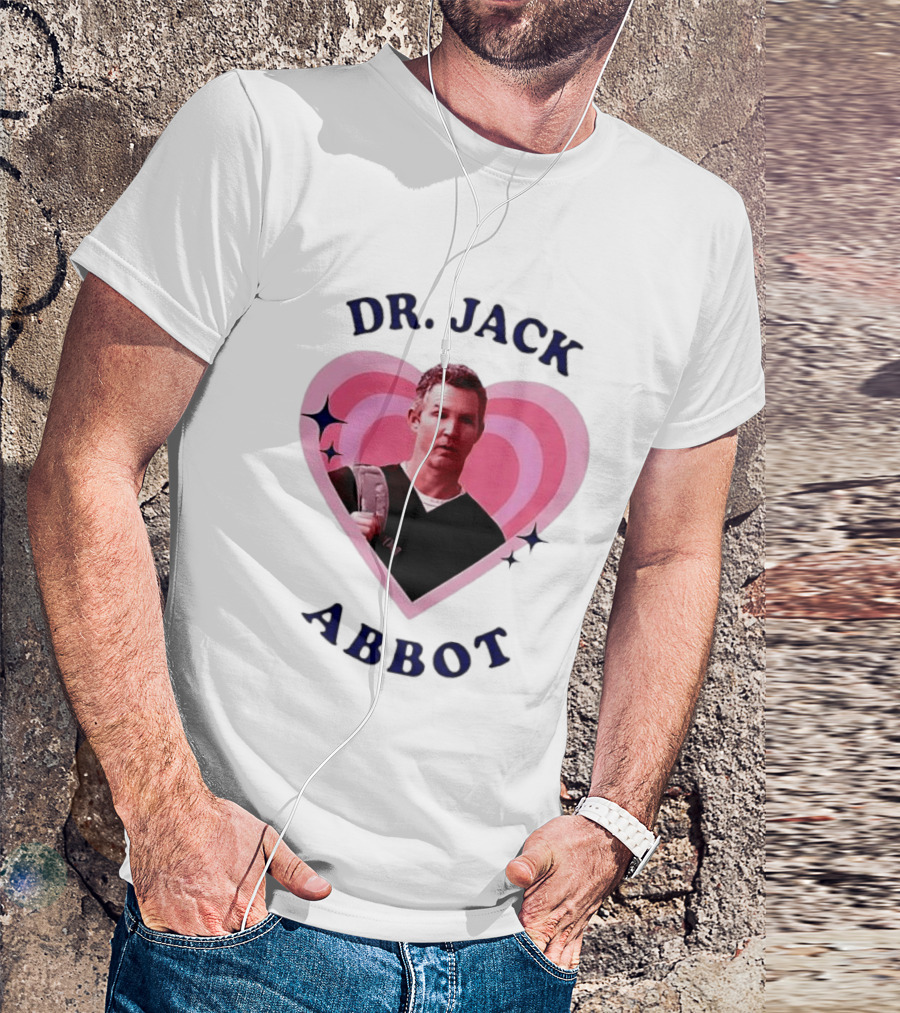 Dr. Jack Abbot Heart Retro Style Pink And Blue T-Shirt