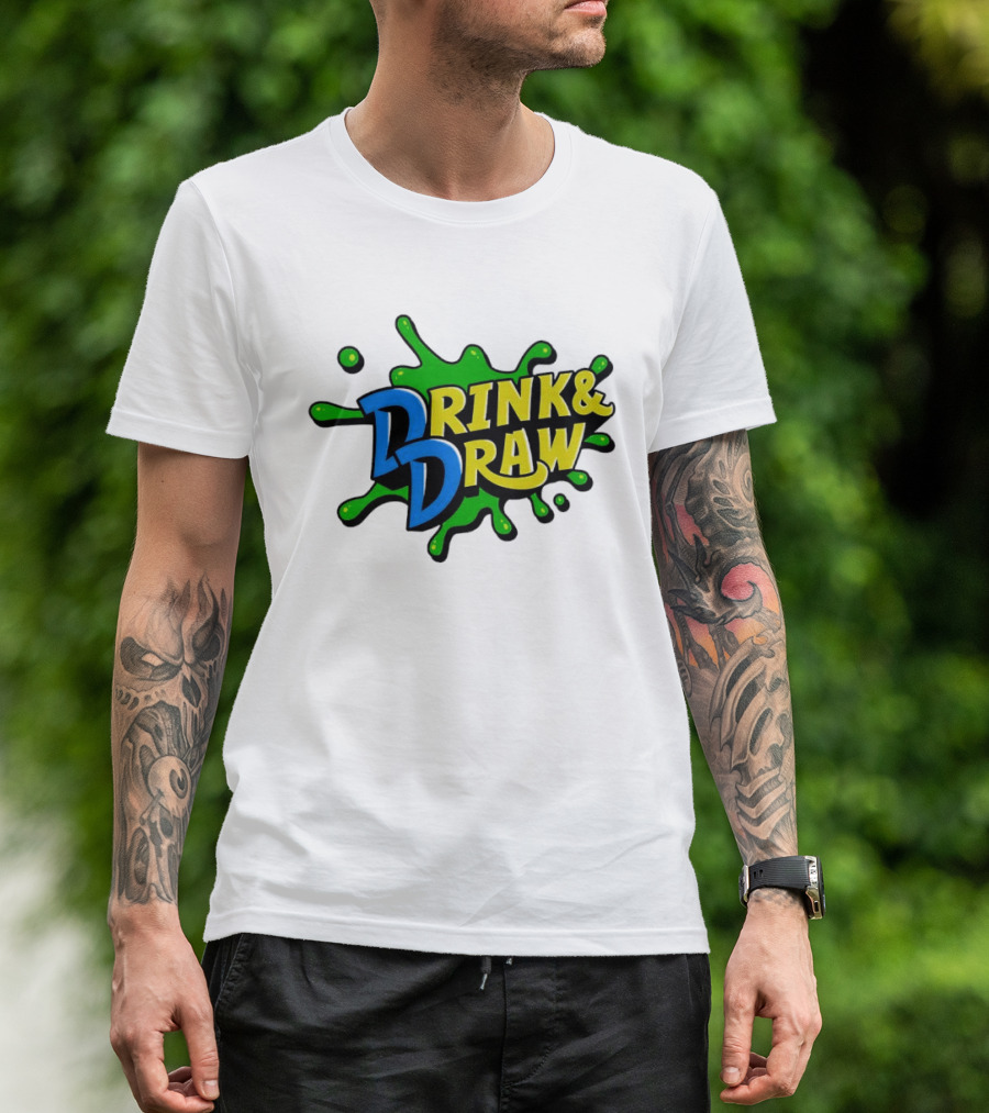 Drink And Draw Splatter Art Event T-Shirt