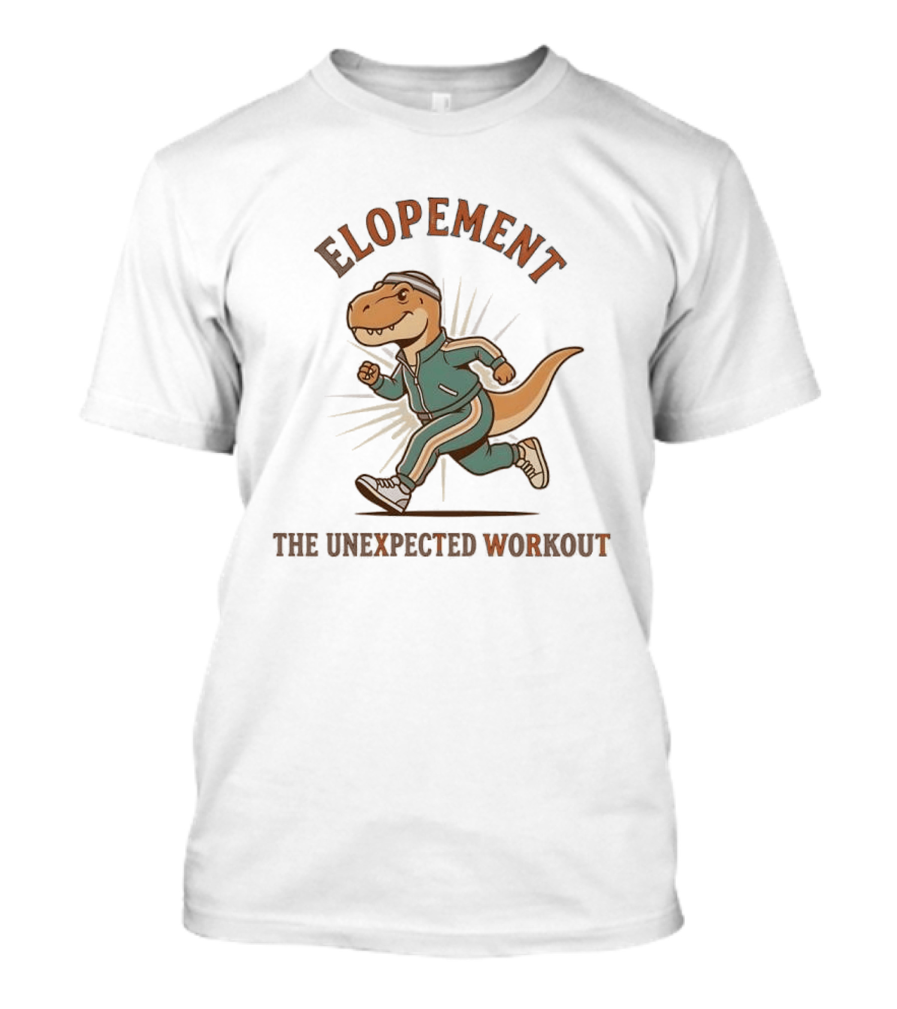 Elopement The Unexpected Workout Dinosaur Running Awareness Of Autism T-Shirt