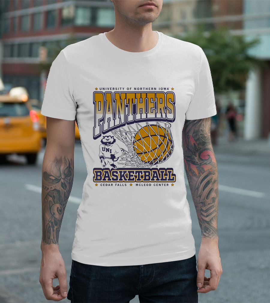 University Of Northern Iowa Panthers Basketball Cedar Falls McLeod Center UNI Panthers T-Shirt
