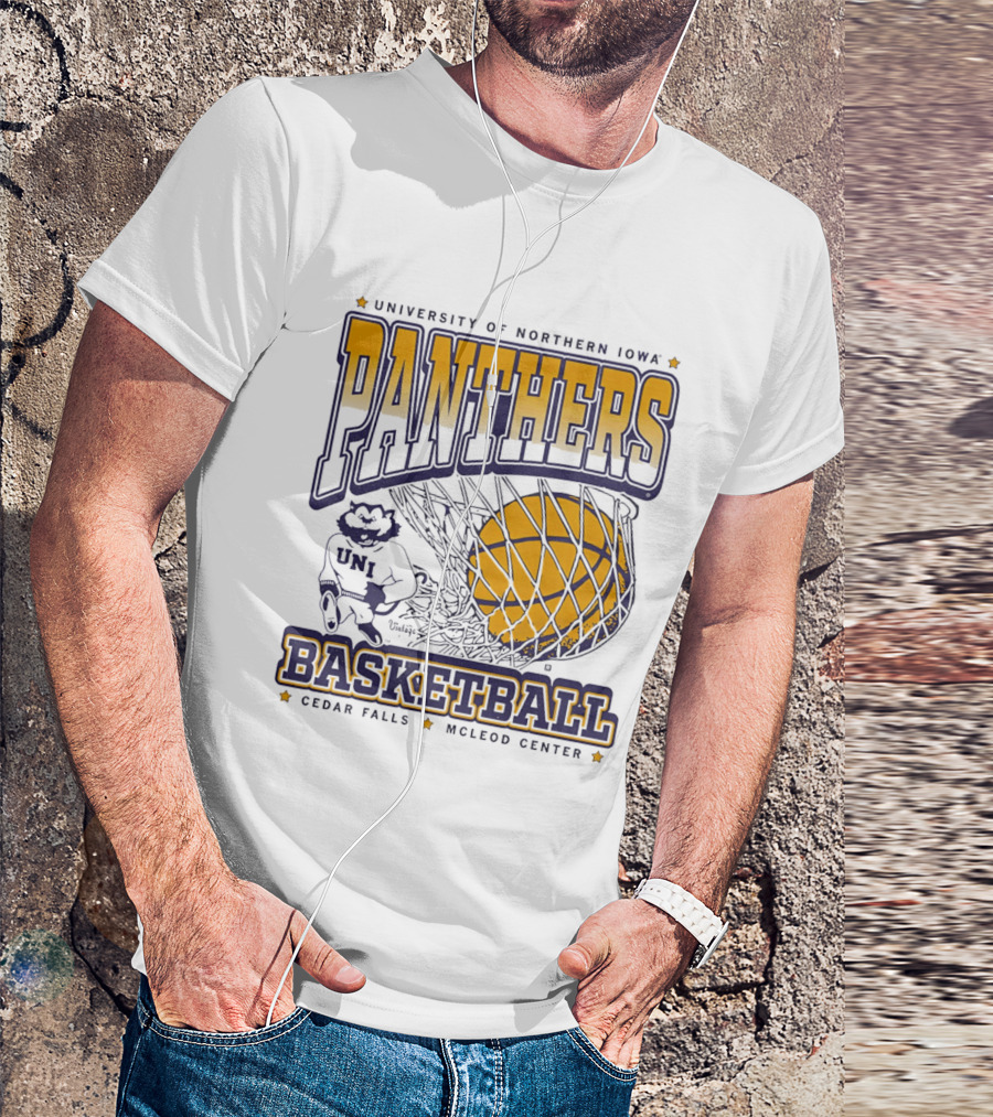 University Of Northern Iowa Panthers Basketball Cedar Falls McLeod Center UNI Panthers T-Shirt
