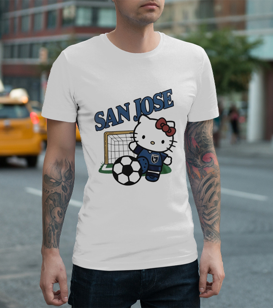 San Jose Earthquakes FC Hello Kitty Soccer Collaboration T-Shirt