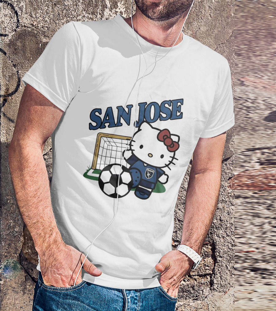 San Jose Earthquakes FC Hello Kitty Soccer Collaboration T-Shirt
