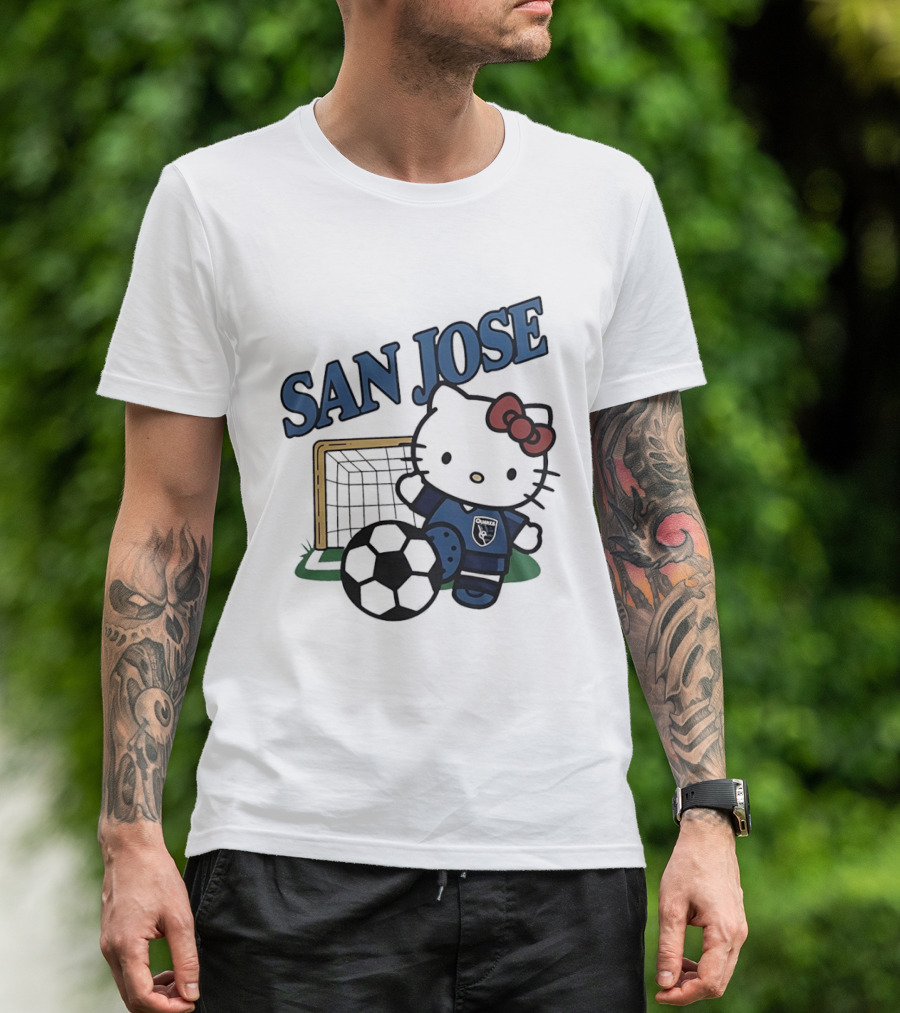 San Jose Earthquakes FC Hello Kitty Soccer Collaboration T-Shirt