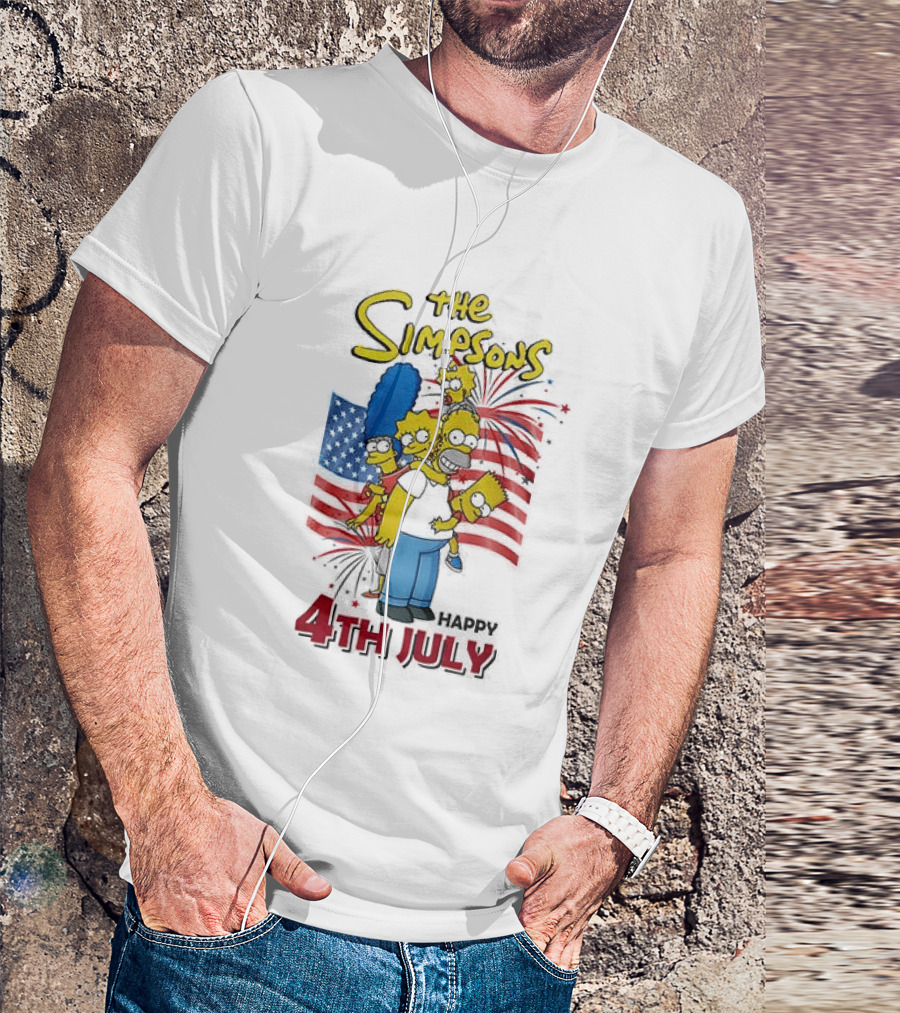 The Simpsons 4th July 250th USA Anniversary Celebration T-Shirt