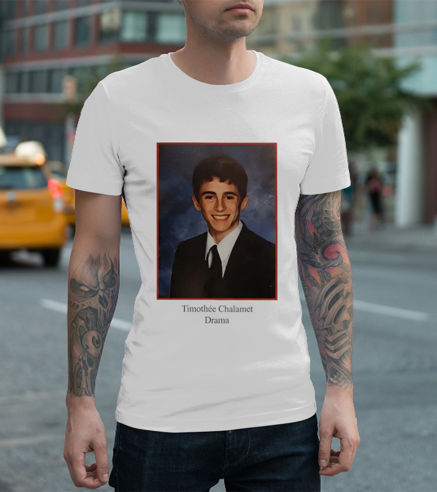 Timothee Chalamet Yearbook Photo 90s T-Shirt