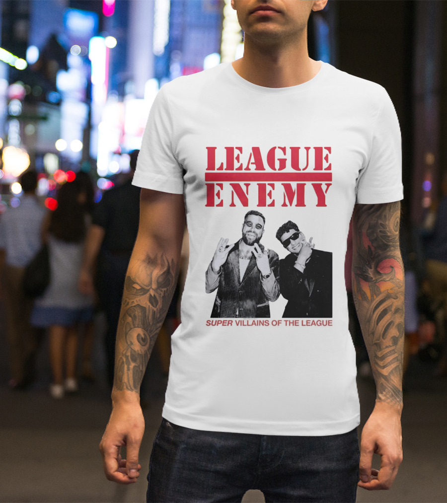 League Enemy Super Villains Of The League Patrick Mahomes Travis Kelce T-Shirt