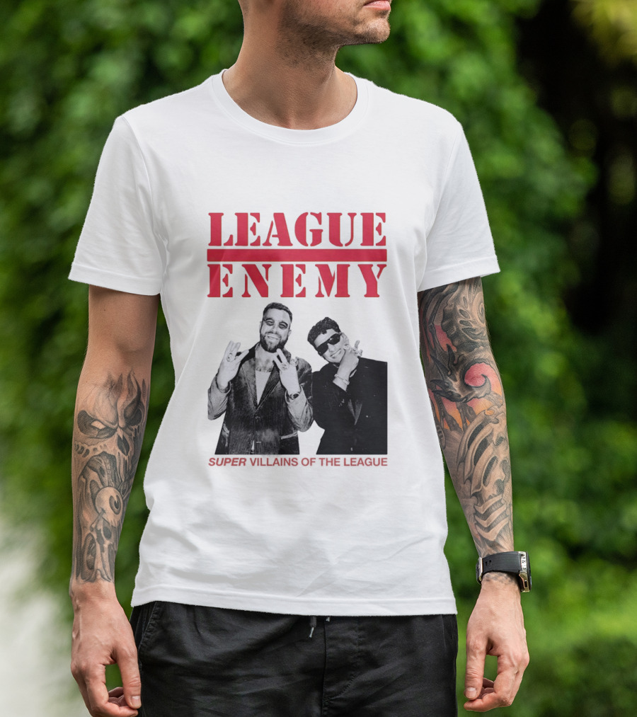 League Enemy Super Villains Of The League Patrick Mahomes Travis Kelce T-Shirt
