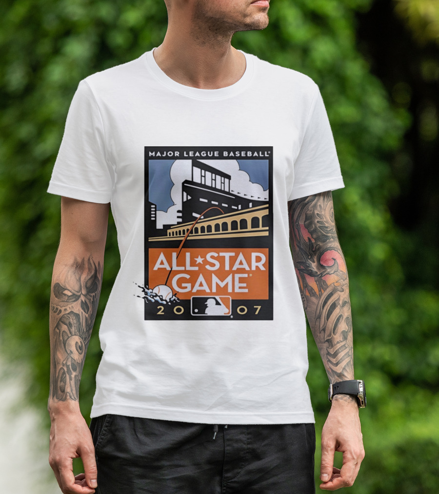 Major League Baseball All Star Game 2007 Stadium Illustrations T-Shirt