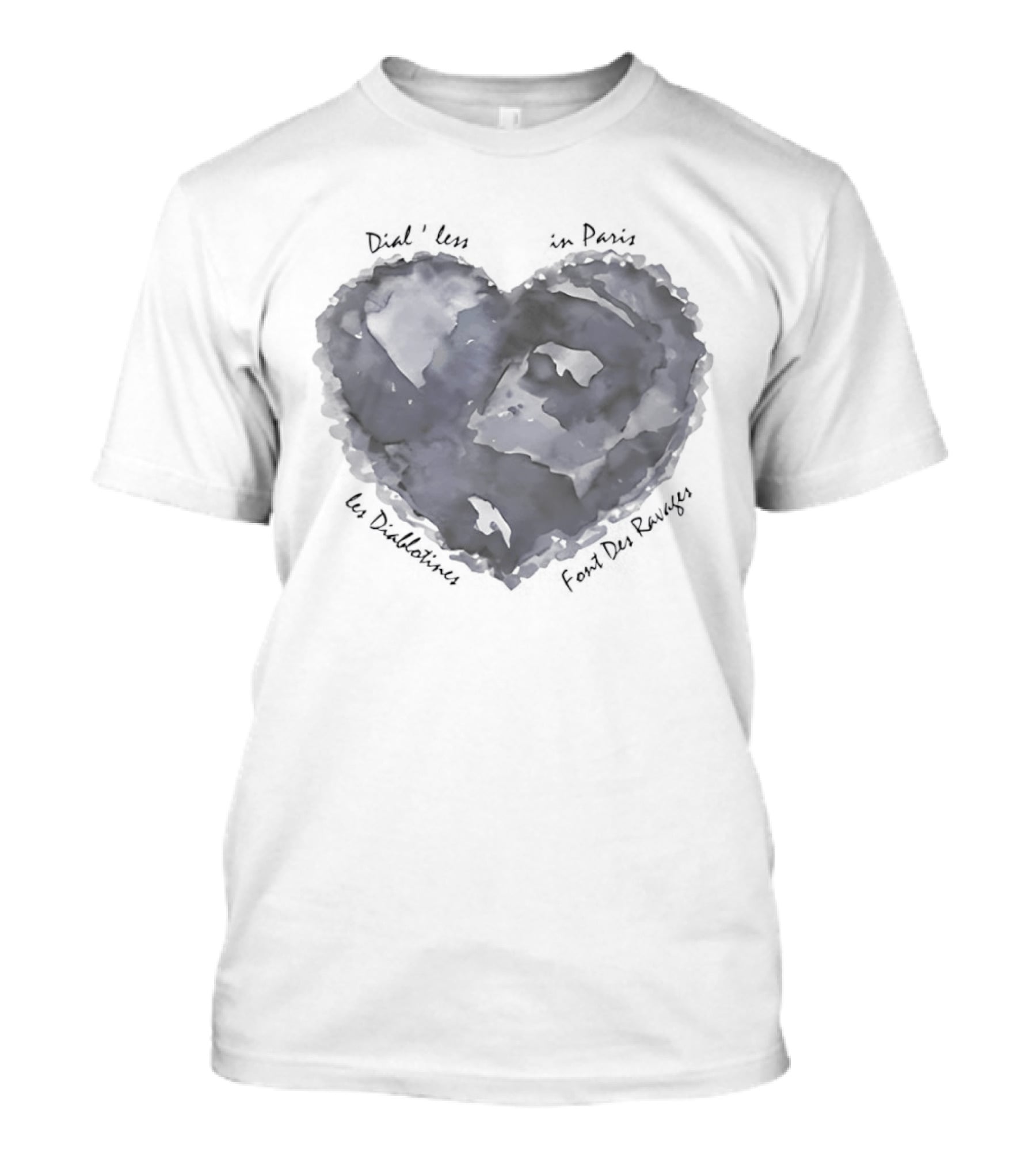 Blue Heart Les Diablotines Font Des Ravages Paris Dial'less T-Shirt