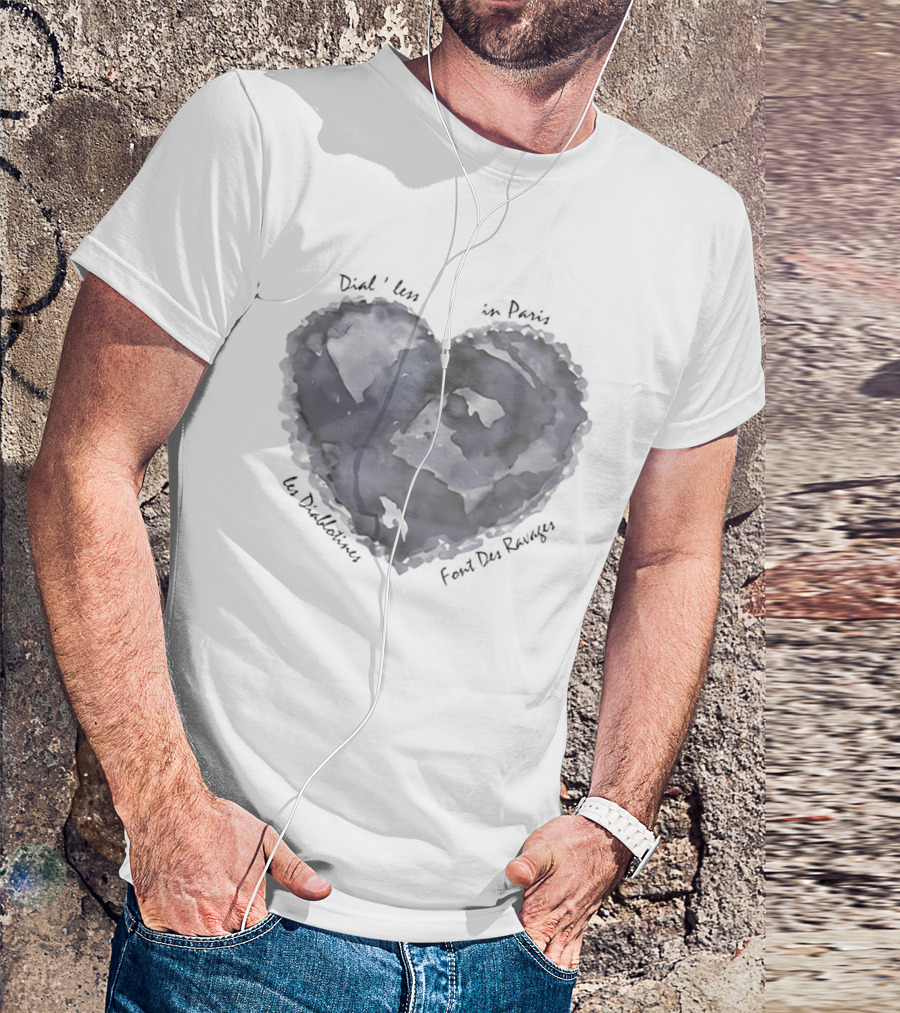Blue Heart Les Diablotines Font Des Ravages Paris Dial'less T-Shirt