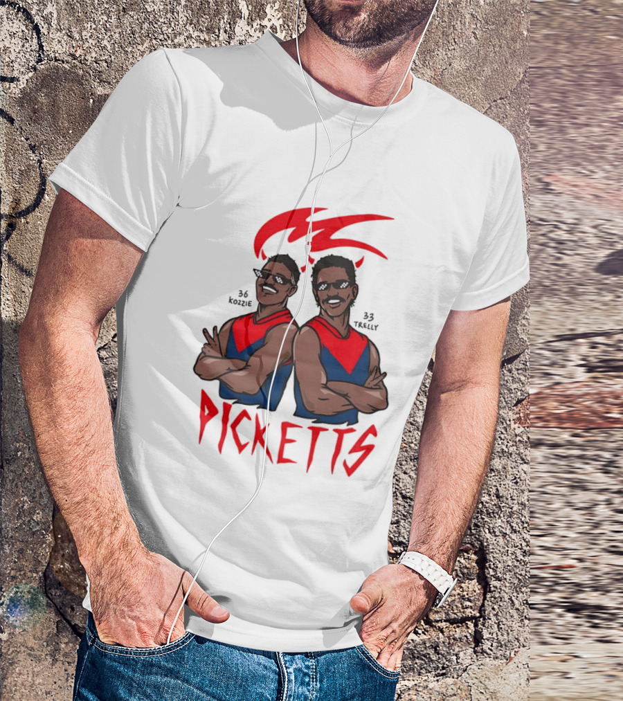 Melbourne Demons 36 Kozzie 33 Trelly Picketts AFL T-Shirt