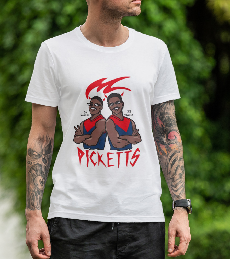 Melbourne Demons 36 Kozzie 33 Trelly Picketts AFL T-Shirt
