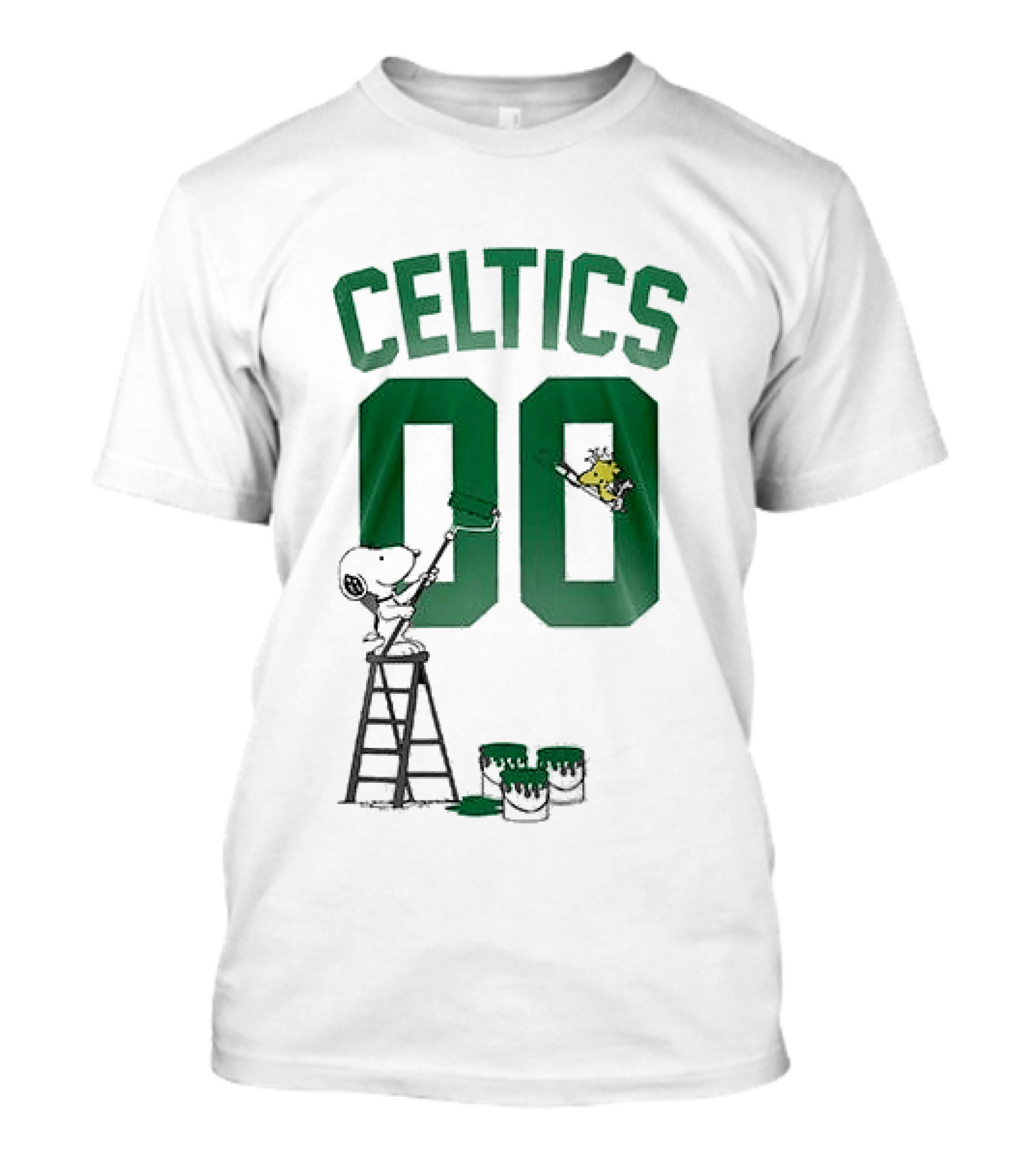 Celtics Snoopy Shut Up And Dribble 00 Painting Peanuts Collaboration T-Shirt