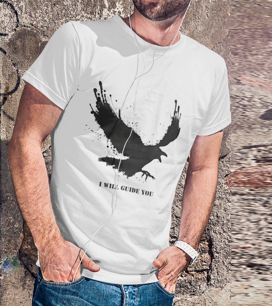 Raven I Will Guide You Splatter T-Shirt