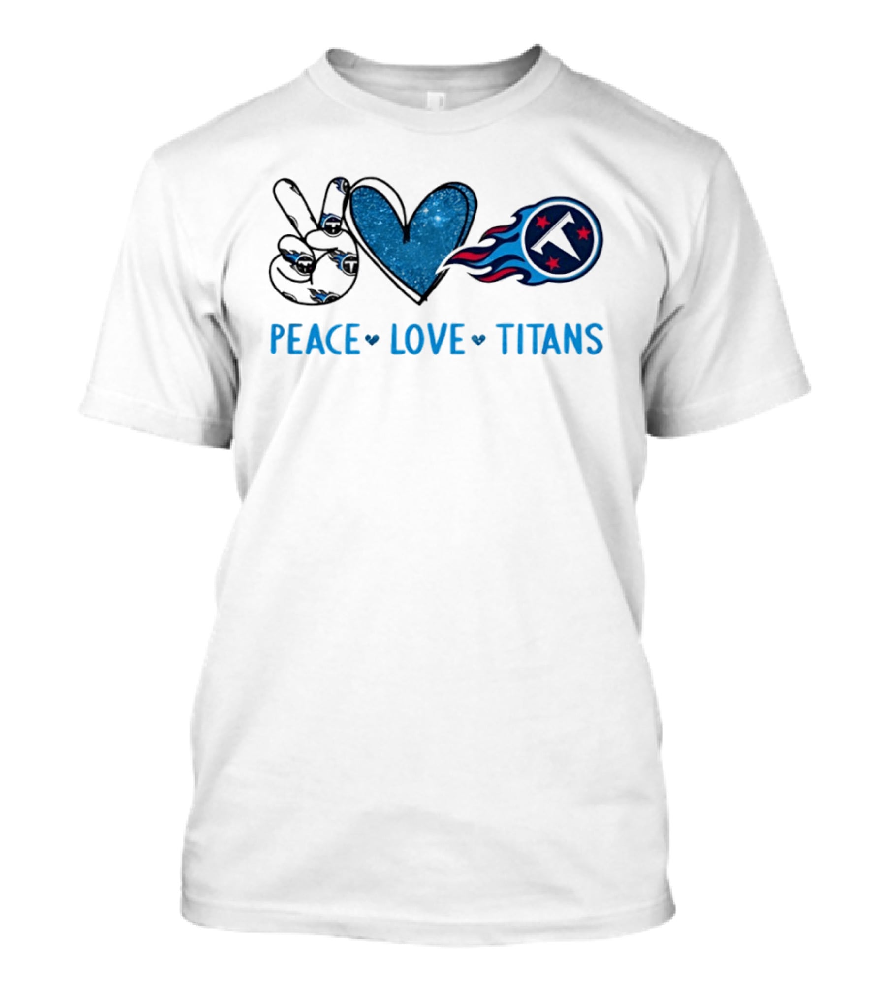 Peace Love Tennessee Titans Football Team T-Shirt