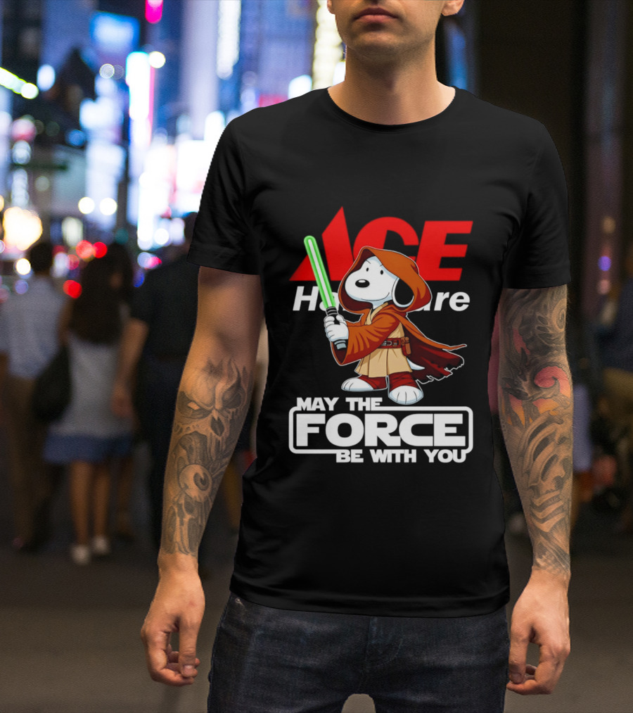 ACE Hardware May The Force Be With You Snoopy Star Wars T-Shirt