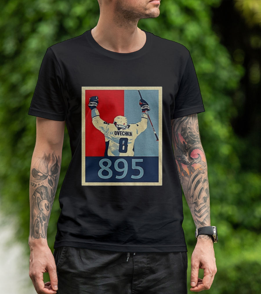 Ovechkin 895 Washington Capitals Hockey Record T-Shirt