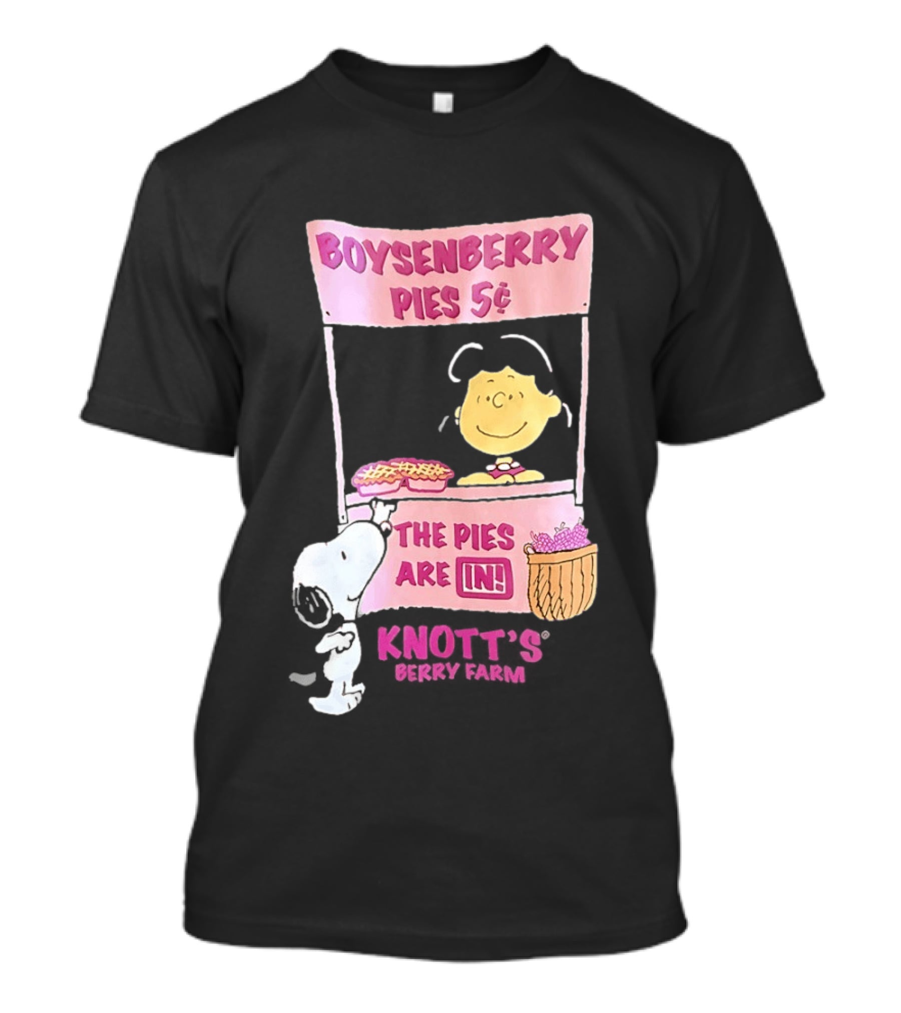 Peanuts Boysenberry Pies 5¢ The Pies Are In Knott's Berry Farm T-Shirt