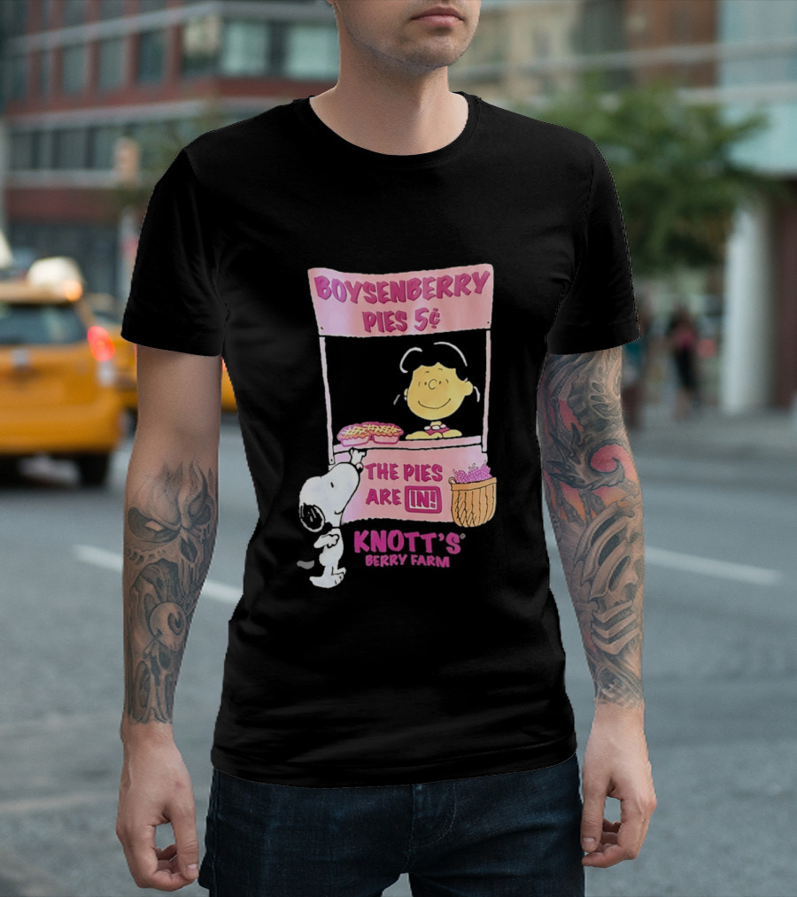 Peanuts Boysenberry Pies 5¢ The Pies Are In Knott's Berry Farm T-Shirt