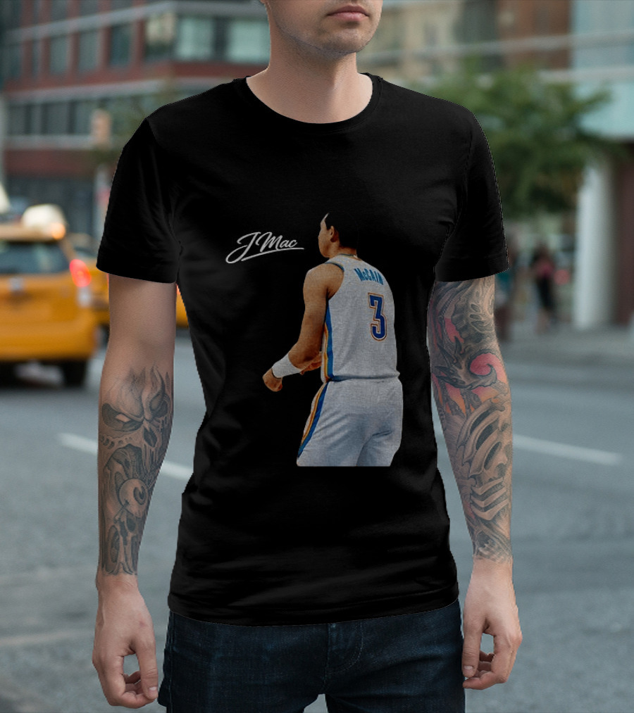 Jared McCain Oklahoma City Thunder Basketball NBA Number 3 Jersey T-Shirt
