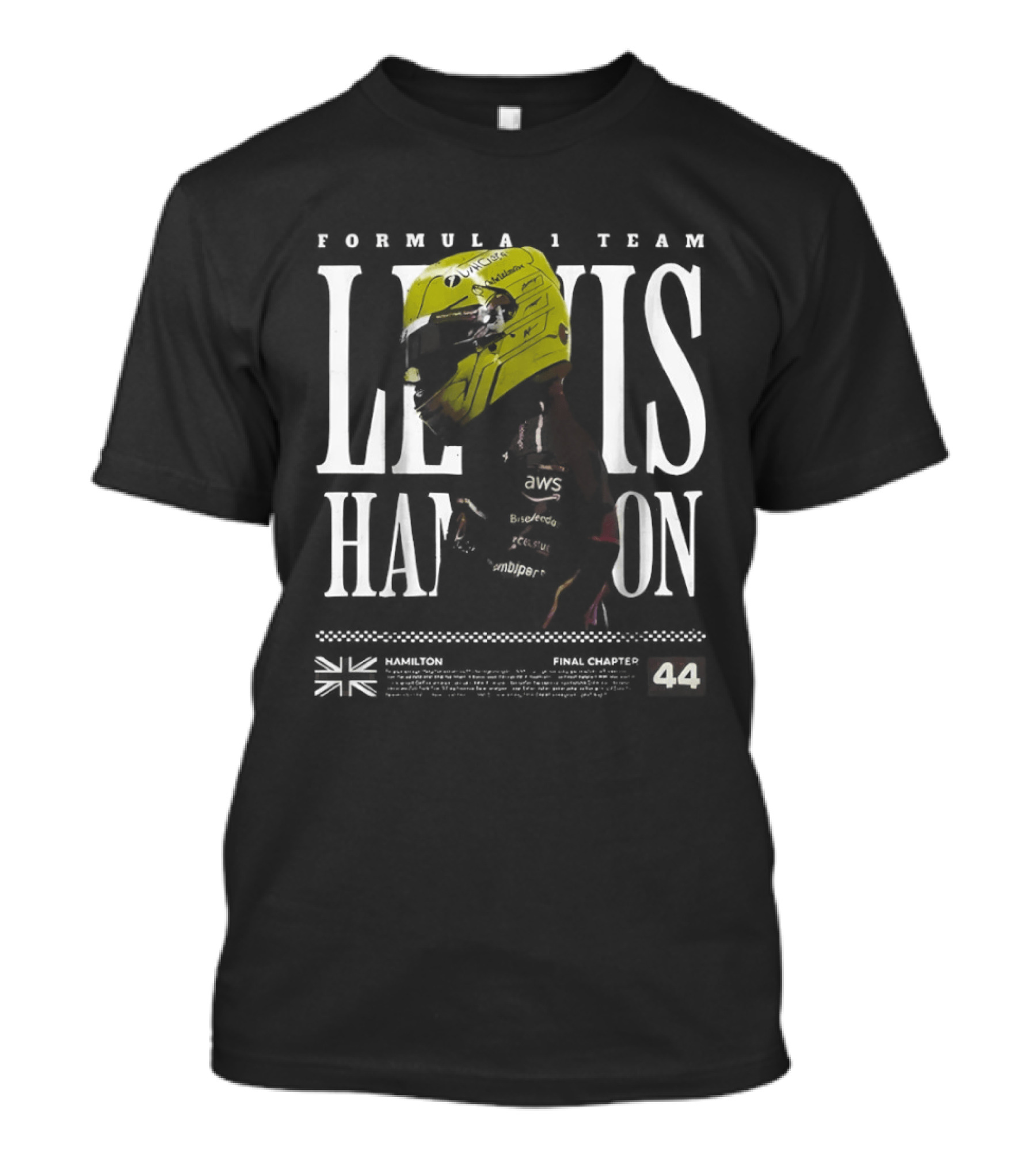 Formula 1 Team Lewis Hamilton Final Chapter 44 British Racing Champion T-Shirt