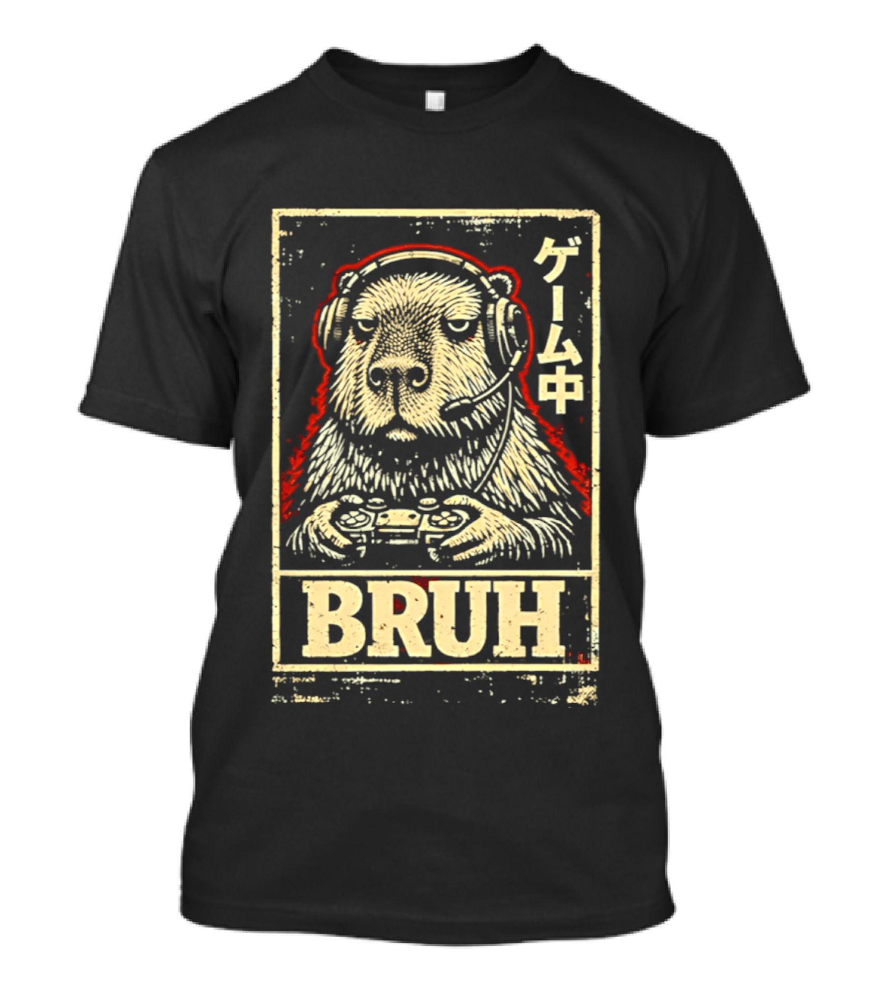 Bruh Capybara Gamer Meme Video Games T-Shirt