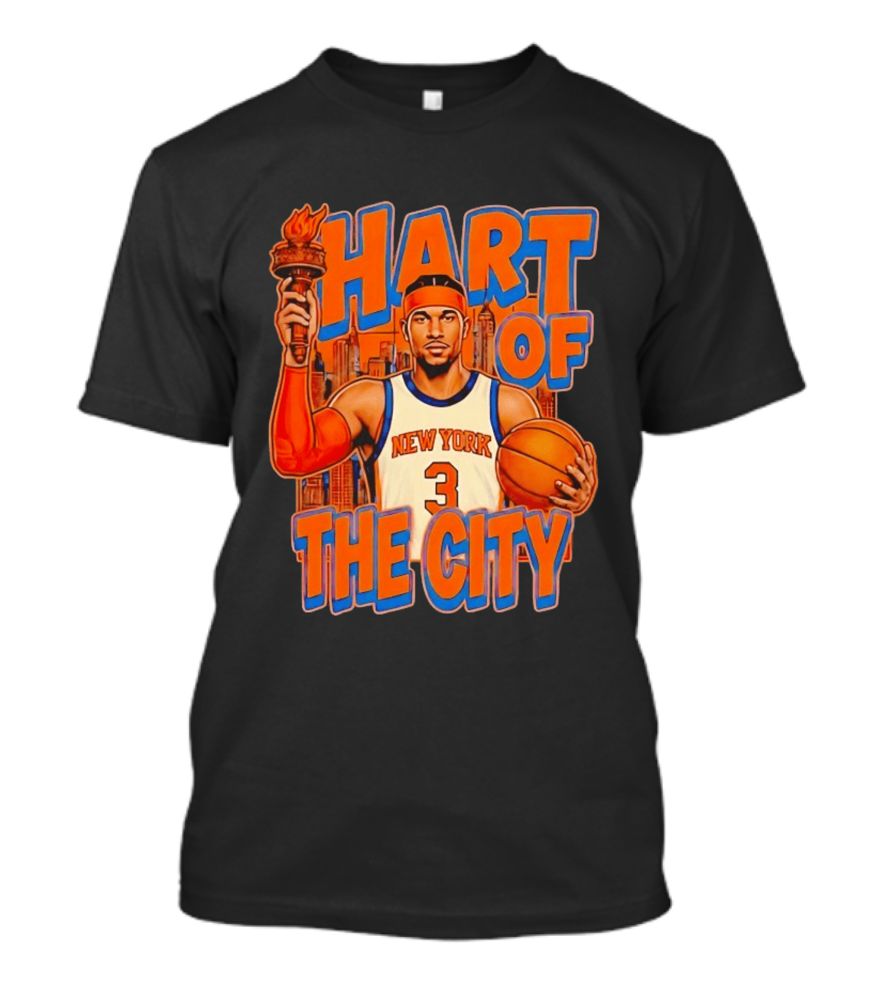 New York Knicks Josh Hart Of The City Basketball Torch Player T-Shirt