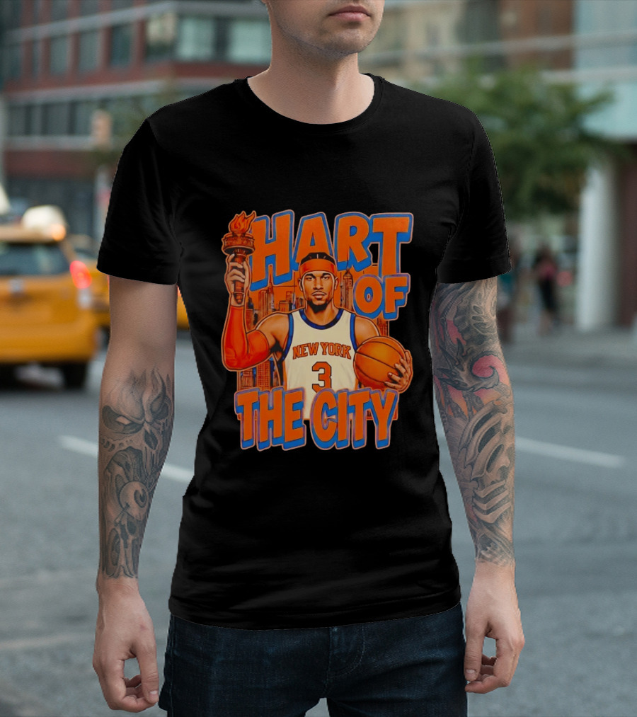 New York Knicks Josh Hart Of The City Basketball Torch Player T-Shirt
