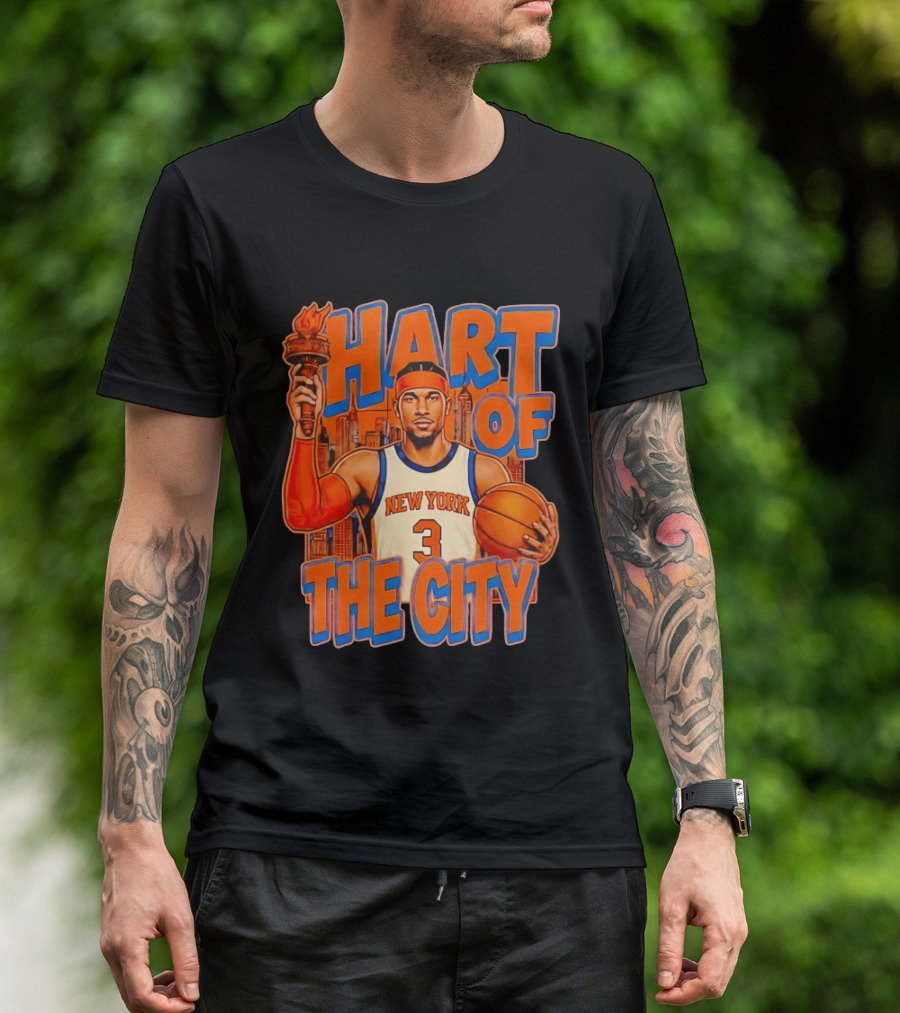 New York Knicks Josh Hart Of The City Basketball Torch Player T-Shirt