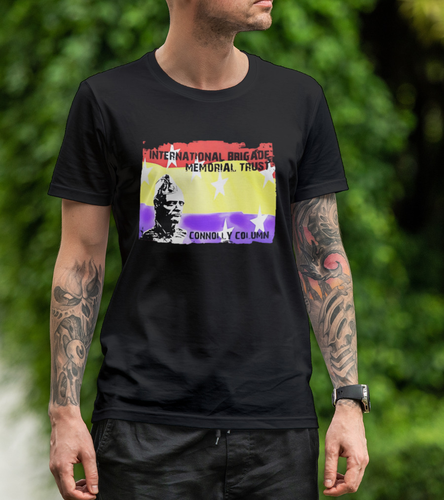 International Brigade Memorial Trust Connolly Column Star Flag T-Shirt