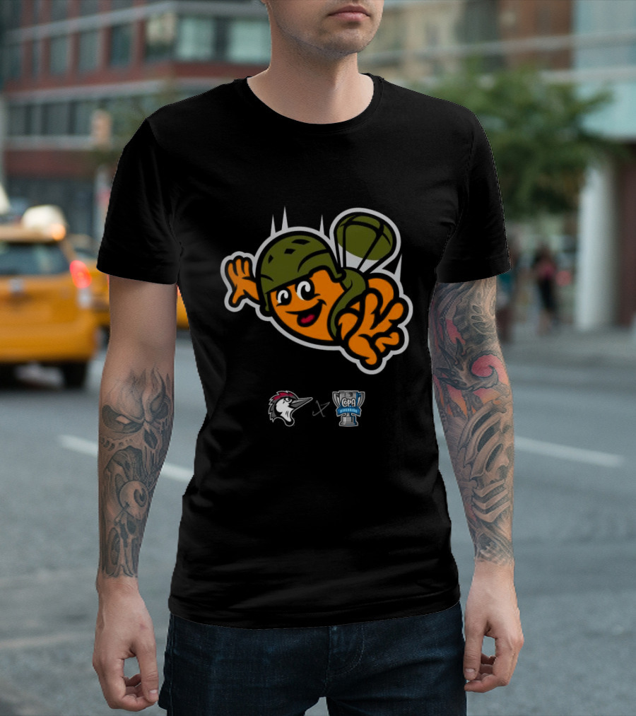 Fayetteville Woodpeckers Frijoles Saltarines De Fayetteville Parachute Character 2026 T-Shirt