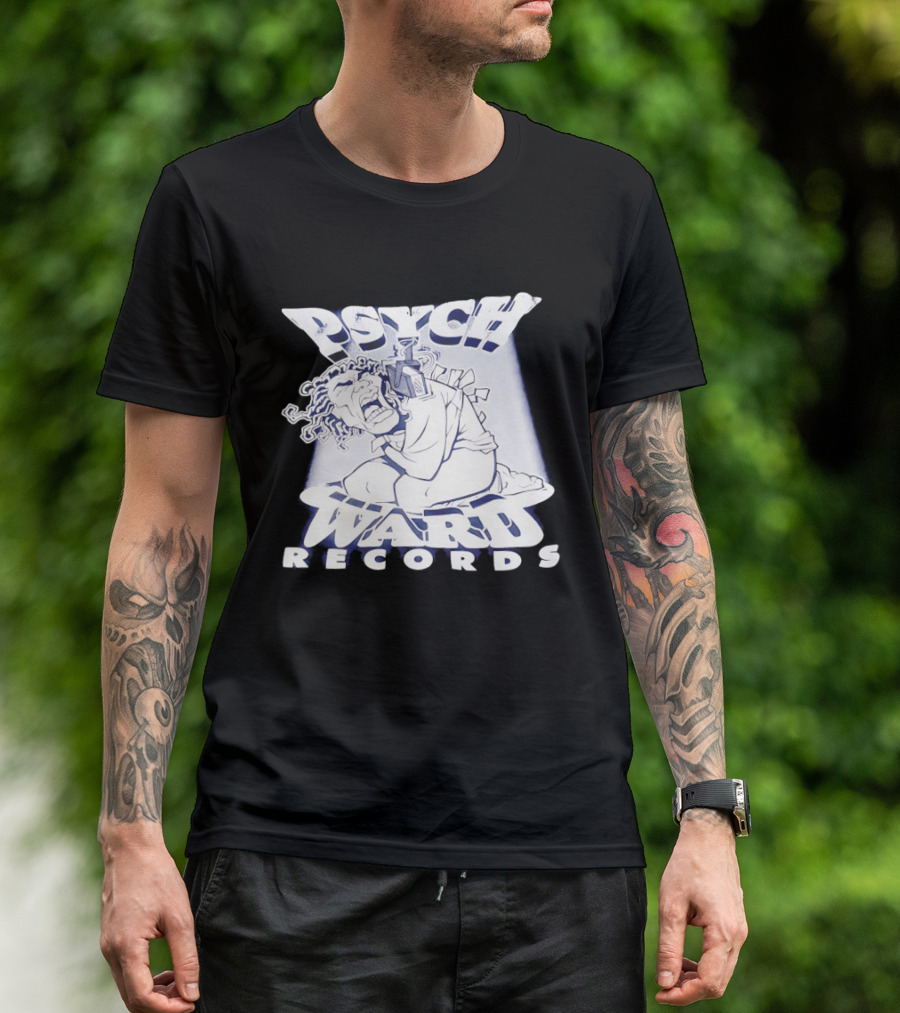 Psych Ward Records Crying Character With Microphone T-Shirt