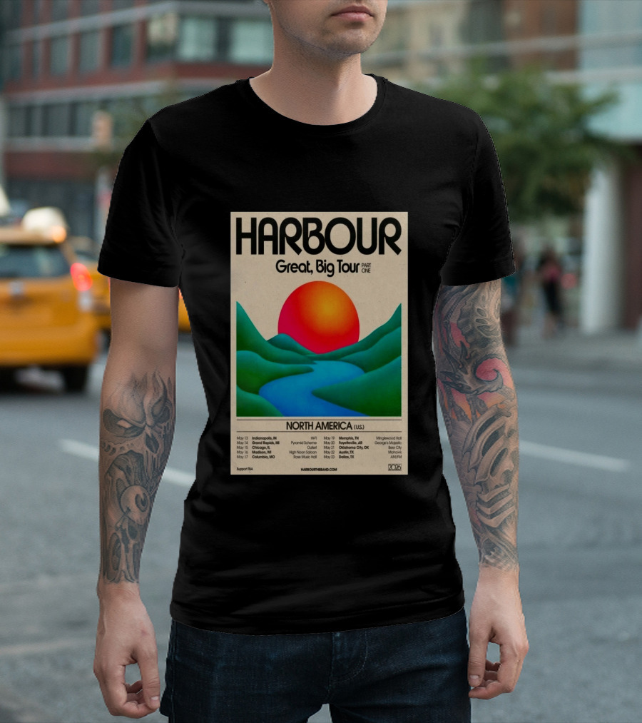 HARBOUR Great Big Tour Part One North America 2026 Dates And Locations T-Shirt