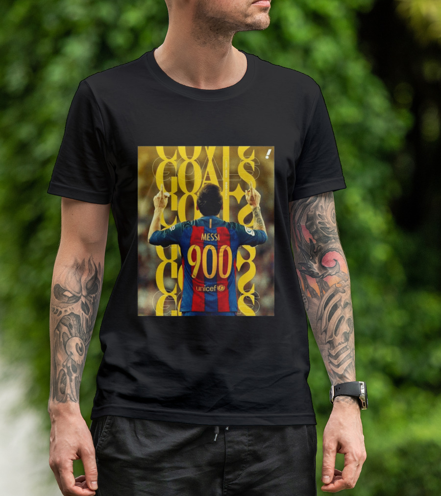 Messi 900 Goals Unicef Barcelona Jersey T-Shirt