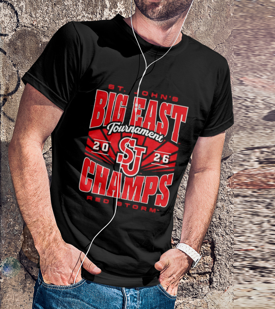 St. John's Red Storm 2026 Big East Tournament Champs T-Shirt