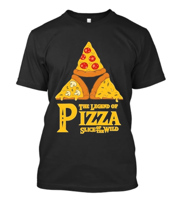 The Legend Of Pizza Slice Of The Wind Funny Gaming Parody Pizza Slices Adventure Mocking Iconic Gaming T-Shirt