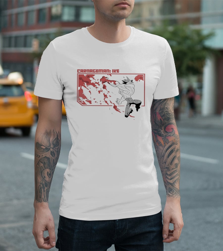 Carnageman Ike Comic Explosive Action T-Shirt
