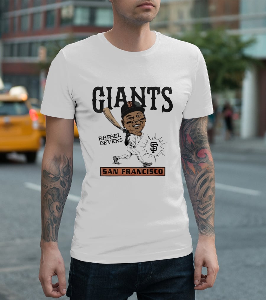 Rafael Devers San Francisco Giants MLB Baseball Caricature Giants San Francisco T-Shirt
