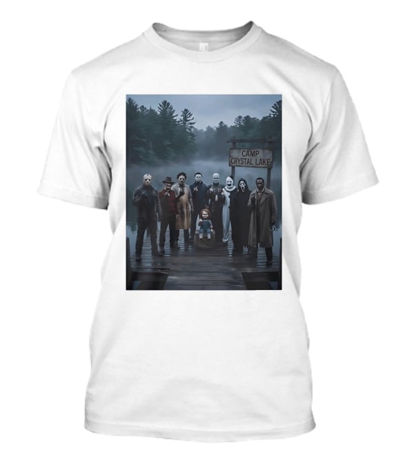 Chucky Horror Camp Crystal Lake Jason Freddy Michael Myers Scream T-Shirt