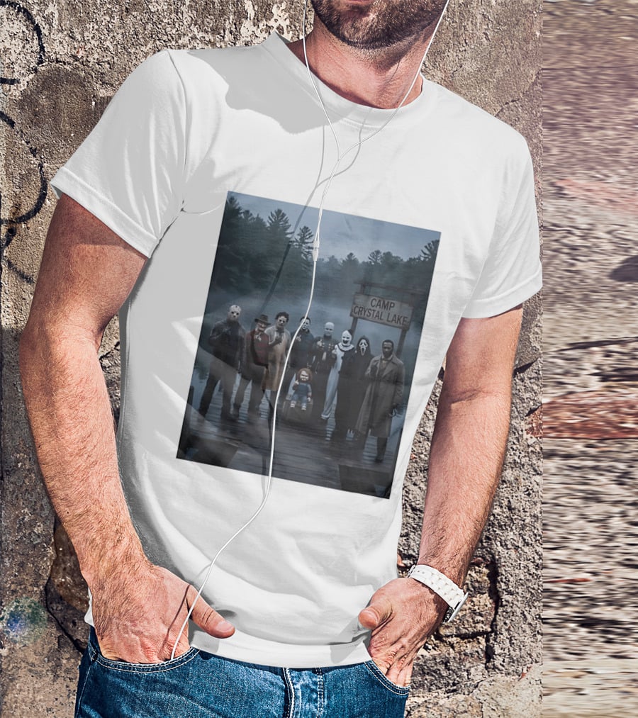 Chucky Horror Camp Crystal Lake Jason Freddy Michael Myers Scream T-Shirt