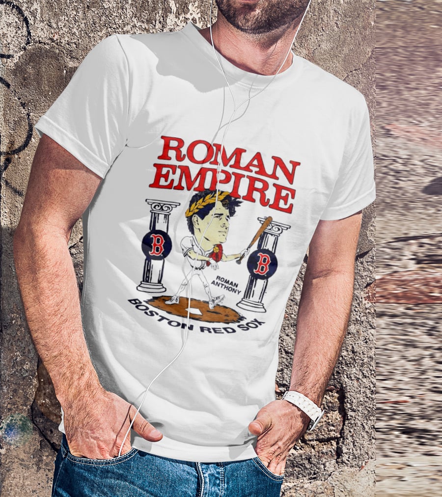 Roman Empire Boston Red Sox Roman Anthony MLB Baseball Caricature T-Shirt