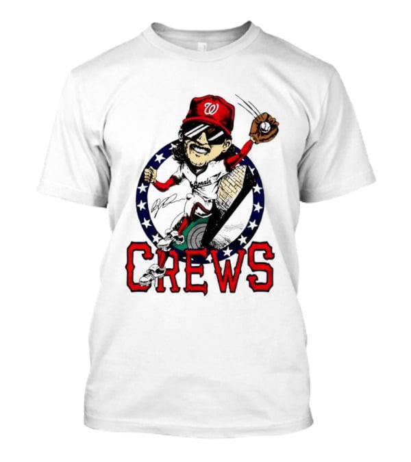 Dylan Crews Washington Nationals MLB Caricature With Baseball Glove And Cap T-Shirt
