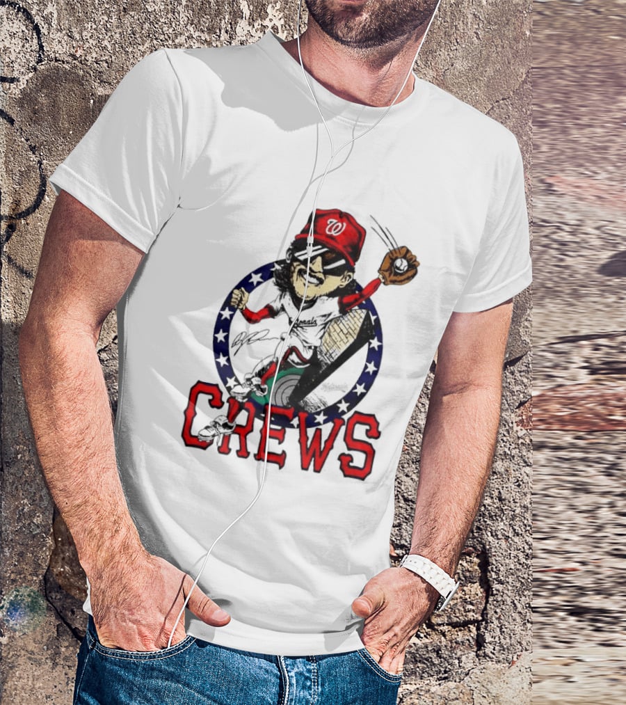 Dylan Crews Washington Nationals MLB Caricature With Baseball Glove And Cap T-Shirt