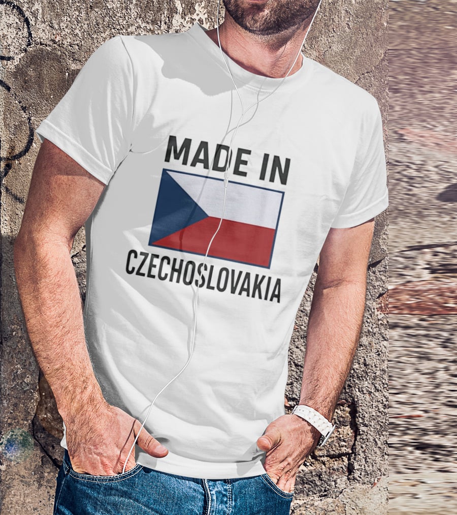 Made In Czechoslovakia Czechia Flag Heritage T-Shirt
