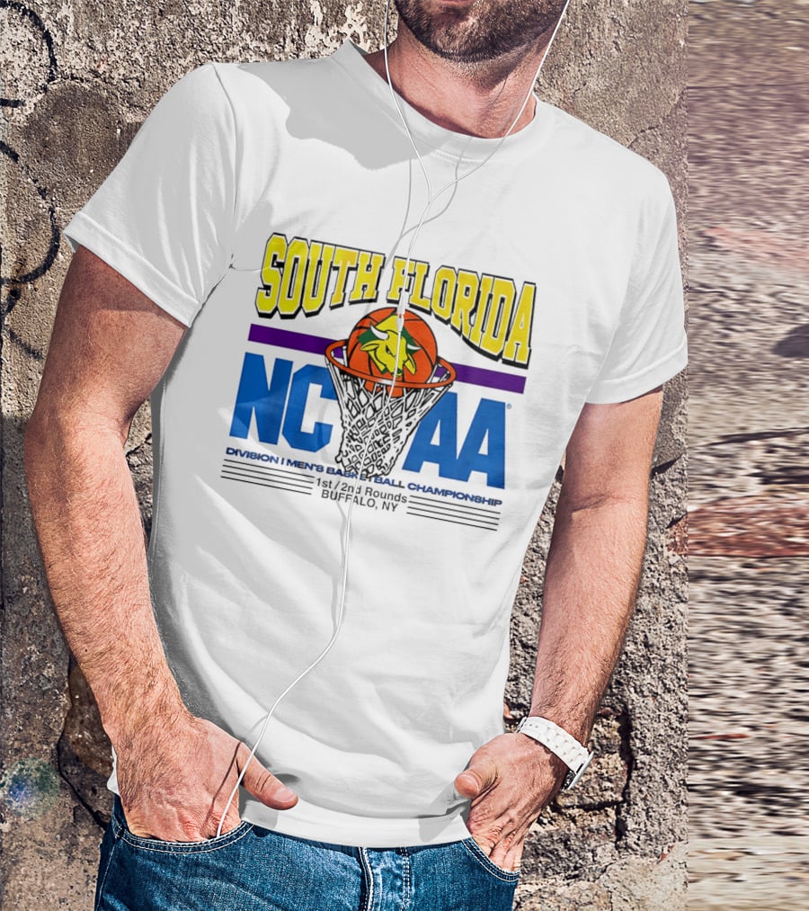 South Florida Bulls NCAA Division I Men's Basketball Championship 2026 Buffalo NY T-Shirt