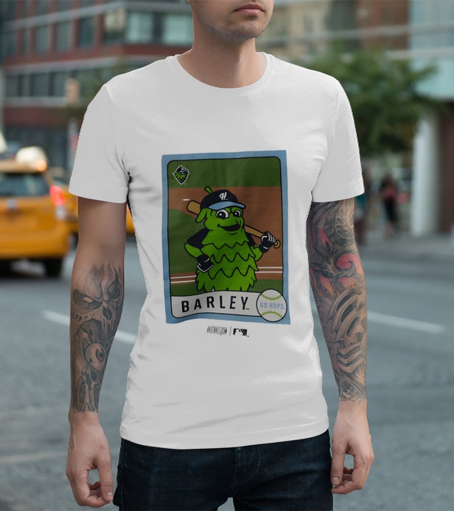 Hillsboro Hops Barley Go Hops Baseball T-Shirt
