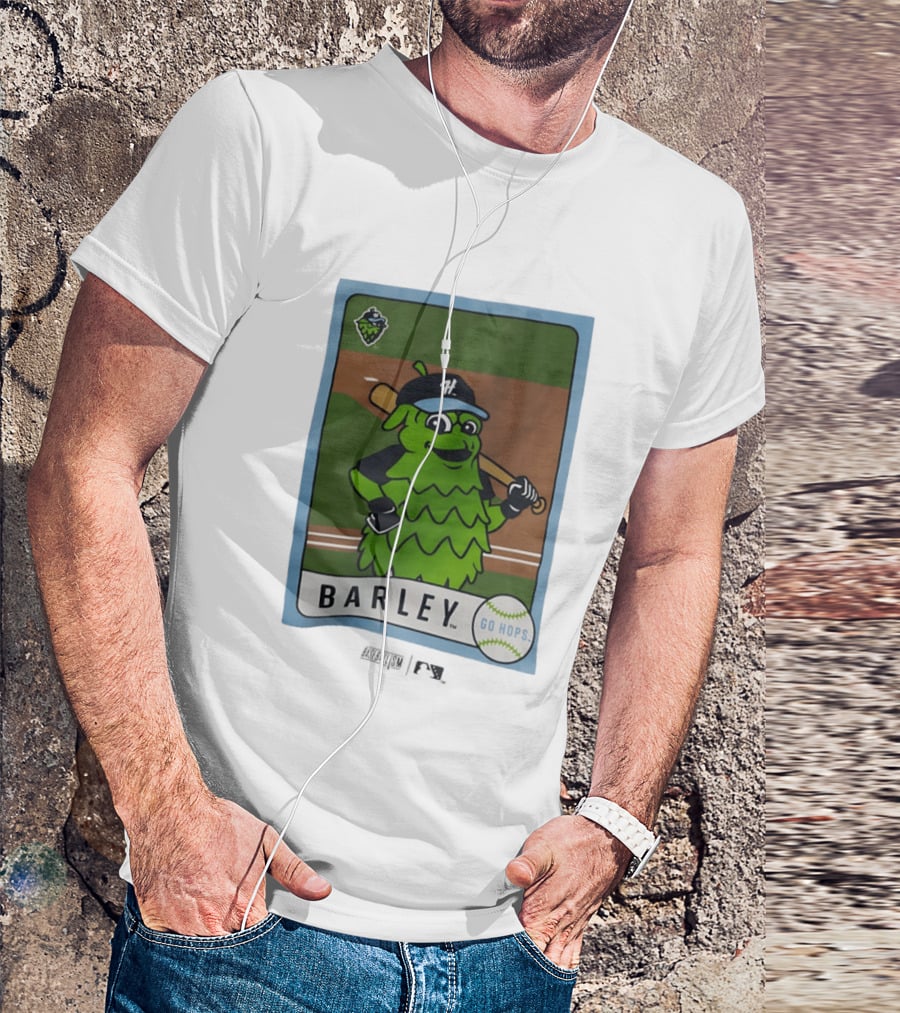 Hillsboro Hops Barley Go Hops Baseball T-Shirt